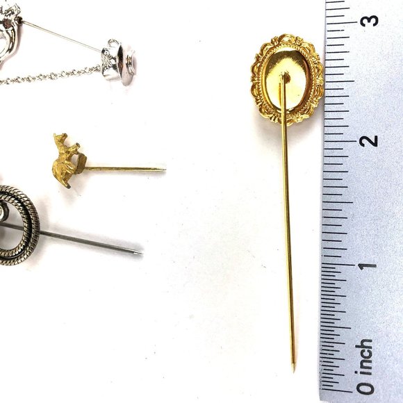 Straight Pin Jewelry Lot Including Avon Cameo Kangaroo Tea Pot - Picture 2 of 4